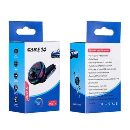 Chargeur de voiture USB à charge rapide F14, mini chargeur de téléphone portable USB double port 3.0, F14