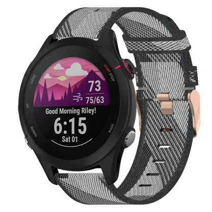 18mm Nylon Woven Watch Band, For Garmin Forerunner 255S, For Garmin Venu 2S, For Garmin Vivomove 3S, For Garmin Vivoactive 4S