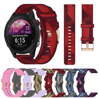 18mm Nylon Woven Watch Band, For Garmin Forerunner 255S, For Garmin Venu 2S, For Garmin Vivomove 3S, For Garmin Vivoactive 4S