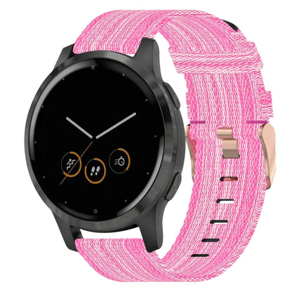 18mm Nylon Woven Watch Band, For Garmin Forerunner 255S, For Garmin Venu 2S, For Garmin Vivomove 3S, For Garmin Vivoactive 4S