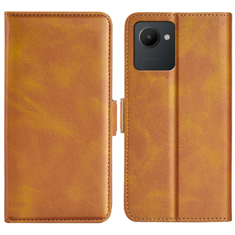 For OPPO Realme C30 4G Dual-side Magnetic Buckle Horizontal Flip Leather Phone Case, For OPPO Realme C30 4G