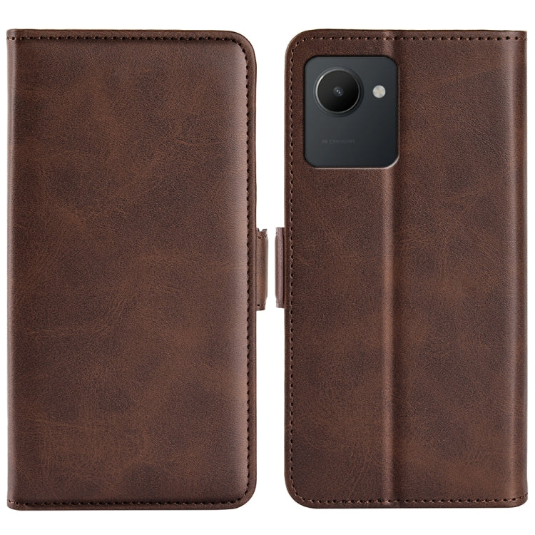 For OPPO Realme C30 4G Dual-side Magnetic Buckle Horizontal Flip Leather Phone Case, For OPPO Realme C30 4G