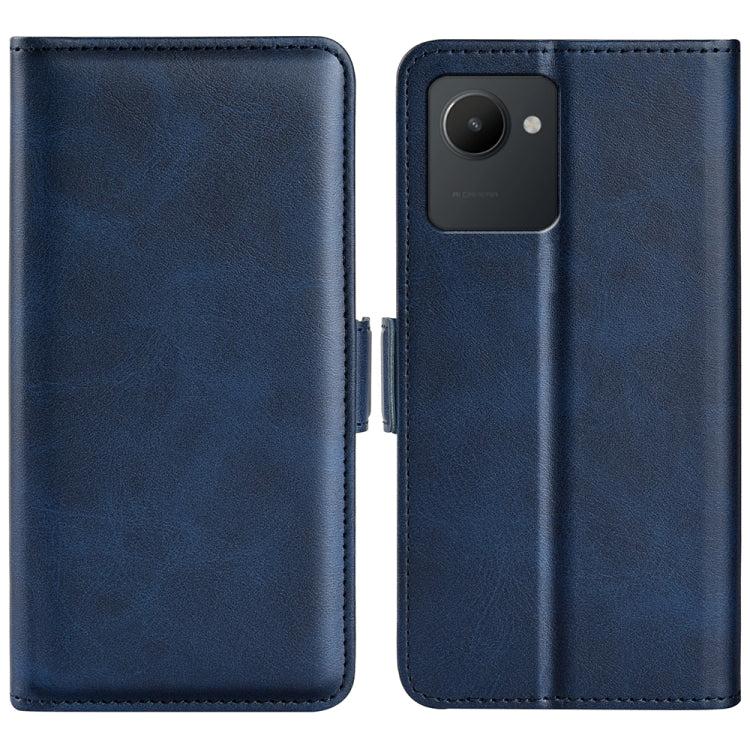 For OPPO Realme C30 4G Dual-side Magnetic Buckle Horizontal Flip Leather Phone Case, For OPPO Realme C30 4G