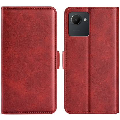 For OPPO Realme C30 4G Dual-side Magnetic Buckle Horizontal Flip Leather Phone Case, For OPPO Realme C30 4G