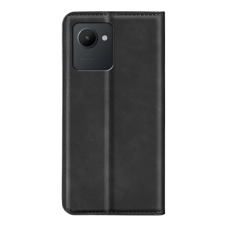 For OPPO Realme C30 4G Retro-skin Magnetic Suction Leather Phone Case, For OPPO Realme C30 4G