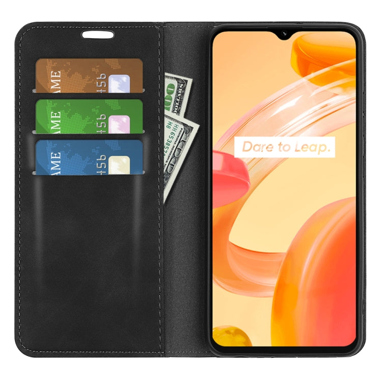 For OPPO Realme C30 4G Retro-skin Magnetic Suction Leather Phone Case, For OPPO Realme C30 4G