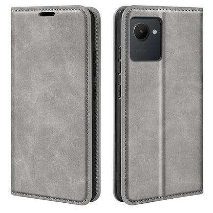 For OPPO Realme C30 4G Retro-skin Magnetic Suction Leather Phone Case, For OPPO Realme C30 4G