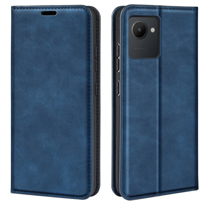 For OPPO Realme C30 4G Retro-skin Magnetic Suction Leather Phone Case, For OPPO Realme C30 4G
