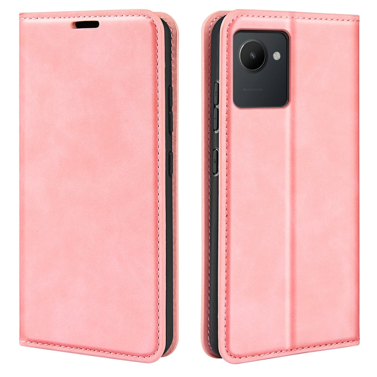 For OPPO Realme C30 4G Retro-skin Magnetic Suction Leather Phone Case, For OPPO Realme C30 4G