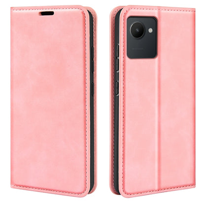 For OPPO Realme C30 4G Retro-skin Magnetic Suction Leather Phone Case, For OPPO Realme C30 4G