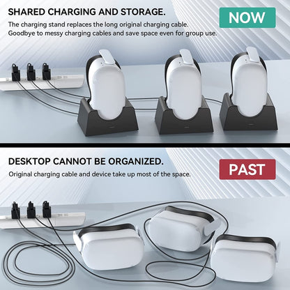 For Oculus Quest 2 VR Charging Stand VR Accessories Host Storage Bracket Charging Stand, VR Charging Stand