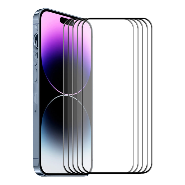For iPhone 14 Pro Max ENKAY 6D Full Glue Tempered Glass Full Film, For iPhone 14 Pro Max (1 PC), For iPhone 14 Pro Max (2 PCS), For iPhone 14 Pro Max (5 PCS)