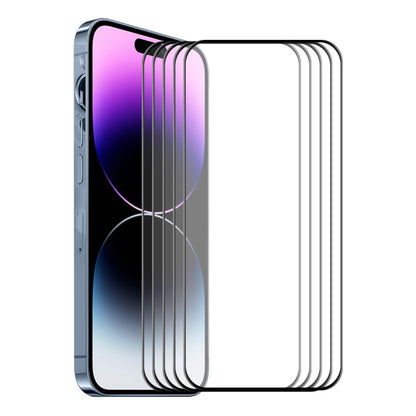 For iPhone 14 Pro Max ENKAY 6D Full Glue Tempered Glass Full Film, For iPhone 14 Pro Max (1 PC), For iPhone 14 Pro Max (2 PCS), For iPhone 14 Pro Max (5 PCS)