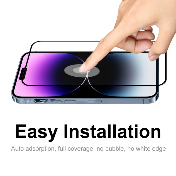 ENKAY Full Glue 0.26mm 9H 2.5D Tempered Glass Full Film for iPhone 14 Pro Max, For iPhone 14 Pro Max (1 PC), For iPhone 14 Pro Max (2 PCS), For iPhone 14 Pro Max (5 PCS), For iPhone 14 Pro Max (10 PCS)