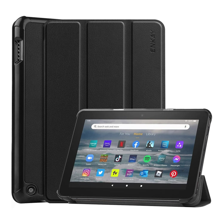 Amazon Fire 7 12th 2022 ENKAY Smart Leather Tablet Case