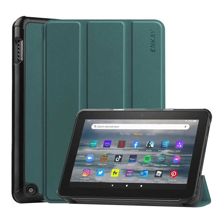Amazon Fire 7 12th 2022 ENKAY Smart Leather Tablet Case