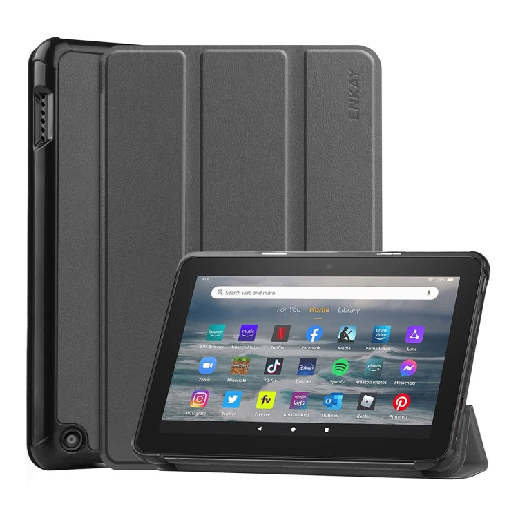 Amazon Fire 7 12th 2022 ENKAY Smart Leather Tablet Case