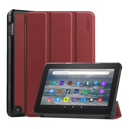 Amazon Fire 7 12th 2022 ENKAY Smart Leather Tablet Case