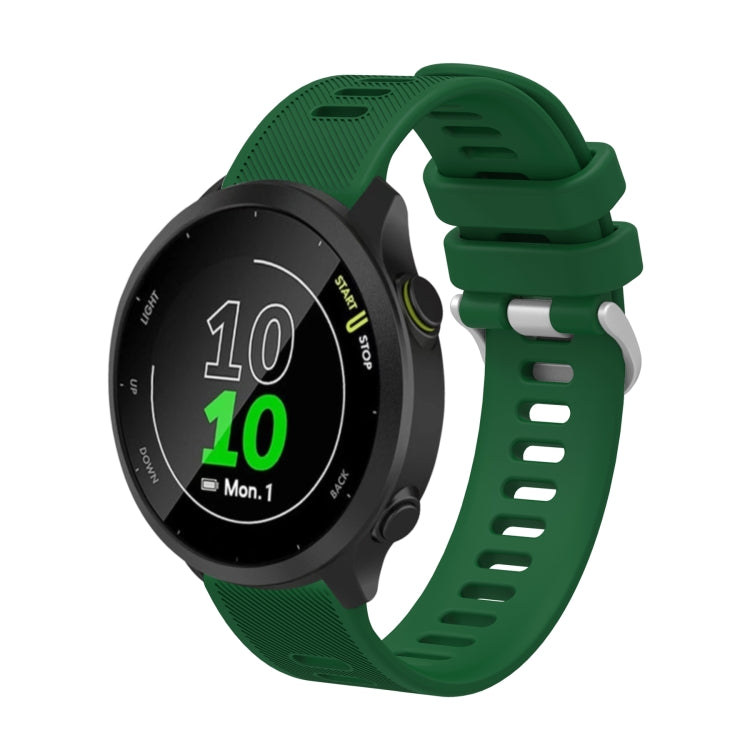 20mm Silicone Twill Watch Band, For Garmin Forerunner 245 Music, For Garmin Forerunner 645, For Garmin Forerunner 645 Music