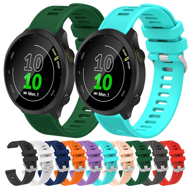 20mm Silicone Twill Watch Band, For Garmin Forerunner 245 Music, For Garmin Forerunner 645, For Garmin Forerunner 645 Music