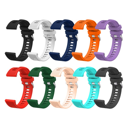 20mm Silicone Twill Watch Band, For Garmin Forerunner 245 Music, For Garmin Forerunner 645, For Garmin Forerunner 645 Music