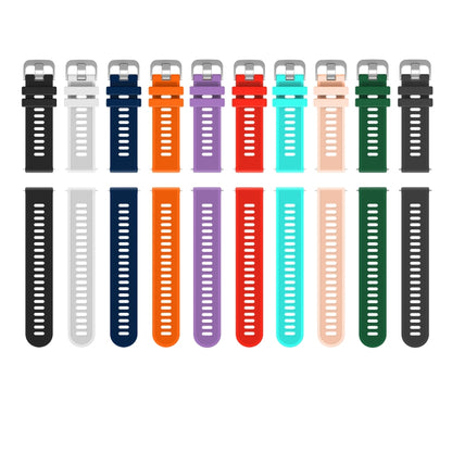 20mm Silicone Twill Watch Band, For Garmin Forerunner 245 Music, For Garmin Forerunner 645, For Garmin Forerunner 645 Music