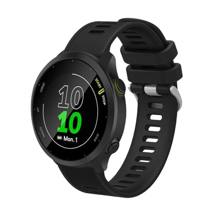 20mm Silicone Twill Watch Band, For Garmin Forerunner 245 Music, For Garmin Forerunner 645, For Garmin Forerunner 645 Music