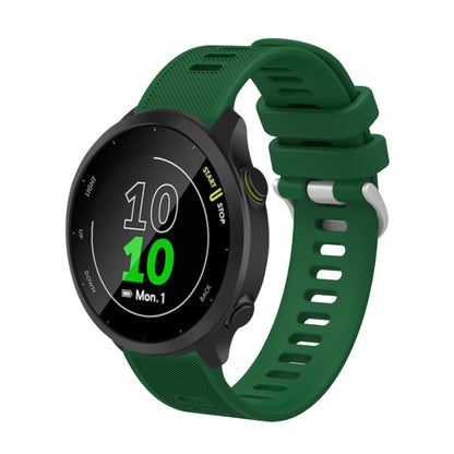 20mm Silicone Twill Watch Band, For Garmin Forerunner 245 Music, For Garmin Forerunner 645, For Garmin Forerunner 645 Music