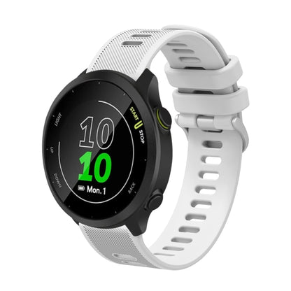 20mm Silicone Twill Watch Band, For Garmin Forerunner 245 Music, For Garmin Forerunner 645, For Garmin Forerunner 645 Music