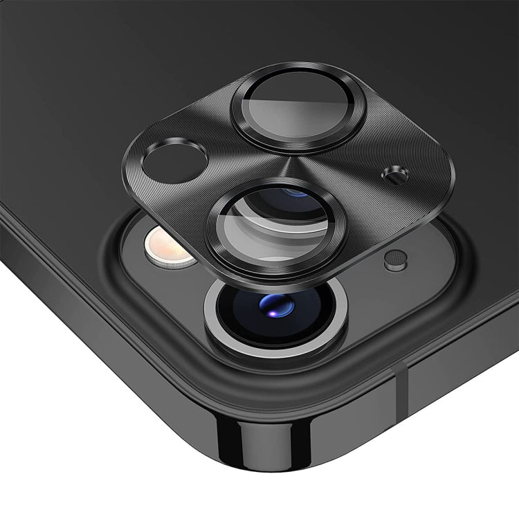 ENKAY Aluminium Alloy Tempered Glass Lens Cover Film For iPhone 14 / 14 Max, For iPhone 14 / 14 Plus