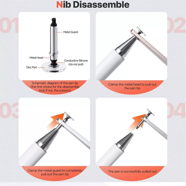 AT-29  High Accuracy Single Use Magnetic Suction Passive Capacitive Pen Mobile Phone Touch Stylus with 1 Pen Head, Stylus with 1 Pen Head(Black), Stylus with 1 Pen Head(White)