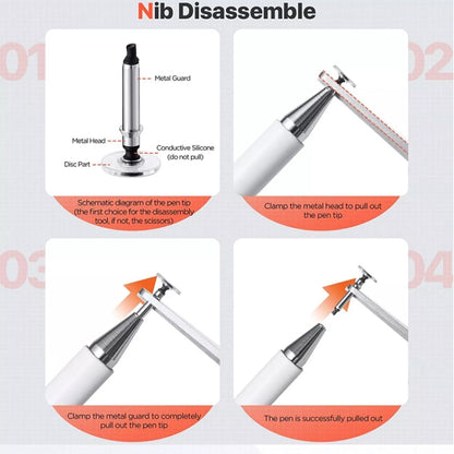 AT-29  High Accuracy Single Use Magnetic Suction Passive Capacitive Pen Mobile Phone Touch Stylus with 1 Pen Head, Stylus with 1 Pen Head(Black), Stylus with 1 Pen Head(White)