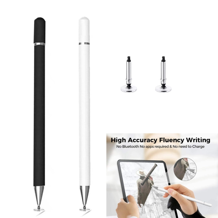 AT-29  High Accuracy Single Use Magnetic Suction Passive Capacitive Pen Mobile Phone Touch Stylus with 2 Pen Head, Stylus with 2 Pen Head(Black), Stylus with 2 Pen Head(White)