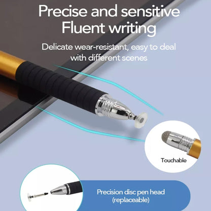 AT-31 Conductive Cloth Head + Precision Sucker Capacitive Pen Head 2-in-1 Handwriting Stylus with 2 Pen Head