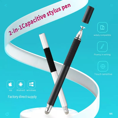 AT-31 Conductive Cloth Head + Precision Sucker Capacitive Pen Head 2-in-1 Handwriting Stylus with 2 Pen Head