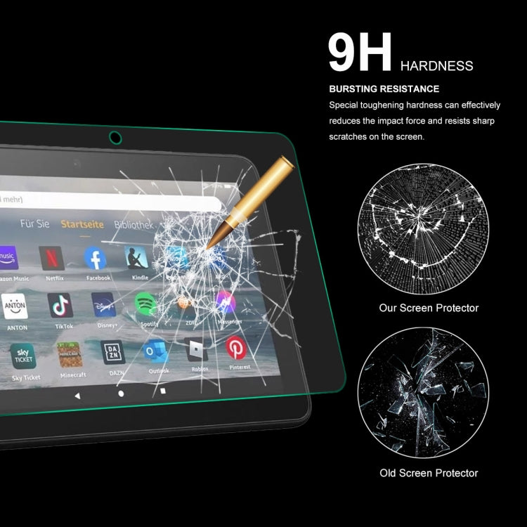 For Amazon Fire 7 (12th/2022) ENKAY Hat-Prince 0.33mm Explosion-proof Tempered Glass Protector Anti-Scratch Film, 1 PCS, 2 PCS