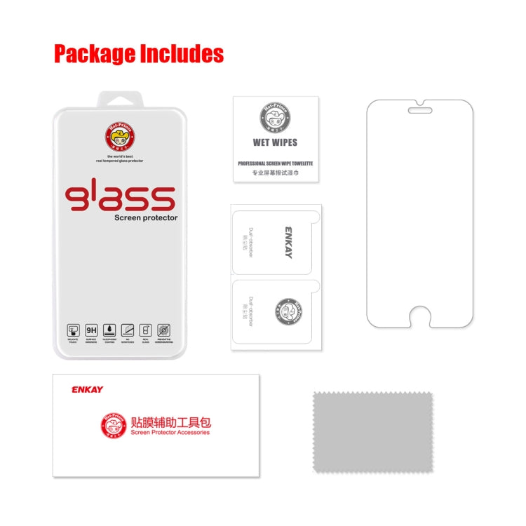 ENKAY Thickened 0.26mm 9H 2.5D Tempered Glass Film For iPhone SE 2022 / 2020, 1 PCS, 2 PCS, 5 PCS, 10 PCS