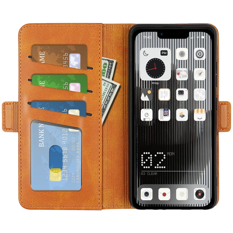 For Nothine Phone 1 Dual-side Magnetic Buckle Leather Phone Case, For Nothine Phone 1