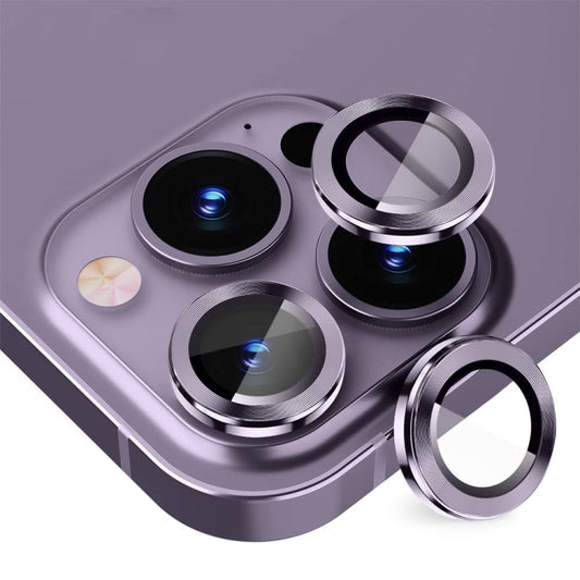 ENKAY 9H Anneau métallique pour objectif arrière en verre trempé pour iPhone 14 Pro / 14 Pro Max, pour iPhone 14 Pro / 14 Pro Max, pour iPhone 14 Pro / 14 Pro Max (violet)