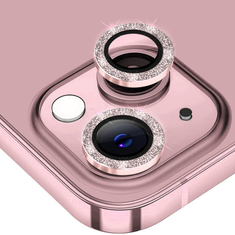 ENKAY Glitter Rear Lens Aluminium Alloy Tempered Glass Film For iPhone 13 / 13 mini, For iPhone 13
