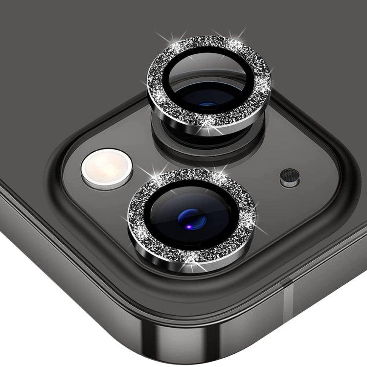 ENKAY Glitter Rear Lens Aluminium Alloy Tempered Glass Film For iPhone 13 / 13 mini, For iPhone 13