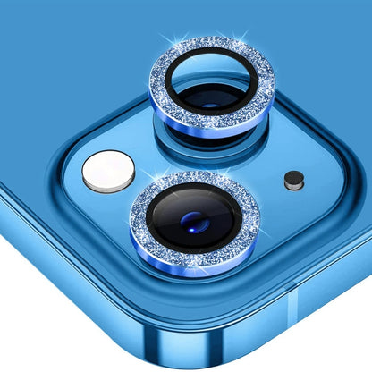 ENKAY Glitter Rear Lens Aluminium Alloy Tempered Glass Film For iPhone 13 / 13 mini, For iPhone 13