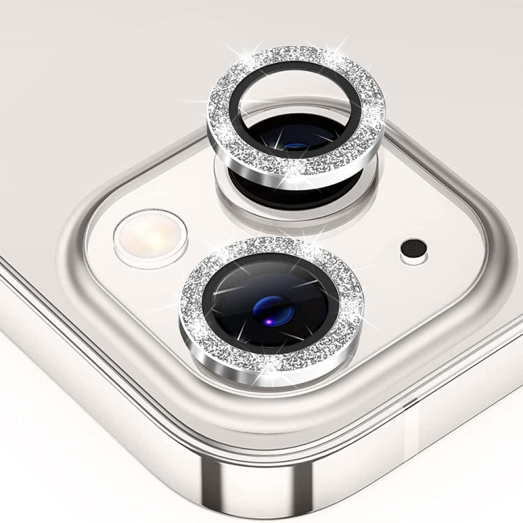 ENKAY Glitter Rear Lens Aluminium Alloy Tempered Glass Film For iPhone 13 / 13 mini, For iPhone 13