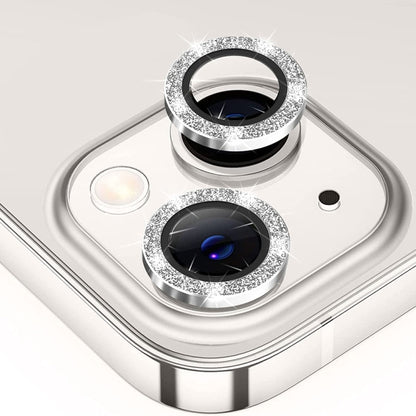 ENKAY Glitter Rear Lens Aluminium Alloy Tempered Glass Film For iPhone 13 / 13 mini, For iPhone 13