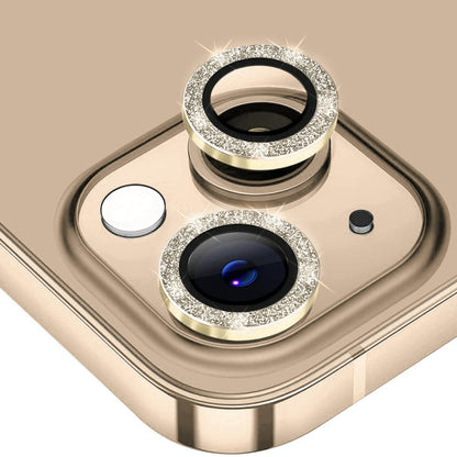ENKAY Glitter Rear Lens Aluminium Alloy Tempered Glass Film For iPhone 13 / 13 mini, For iPhone 13