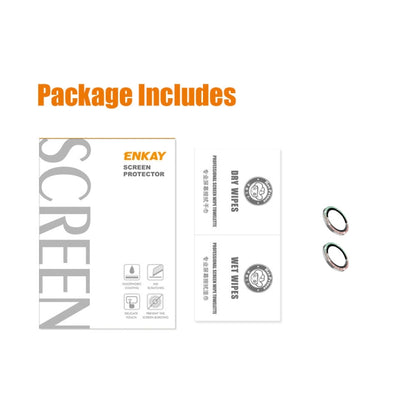 ENKAY Glitter Rear Lens Aluminium Alloy Tempered Glass Film For iPhone 13 / 13 mini, For iPhone 13