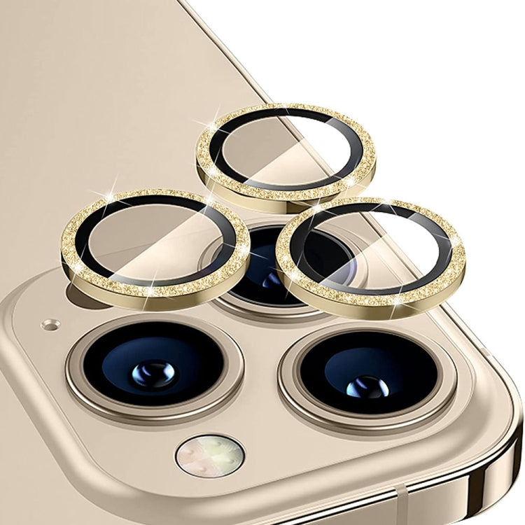 ENKAY Glitter Rear Lens Aluminium Alloy Tempered Glass Film For iPhone 13 Pro / 13 Pro Max, For iPhone 13 Pro / 13 Pro Max