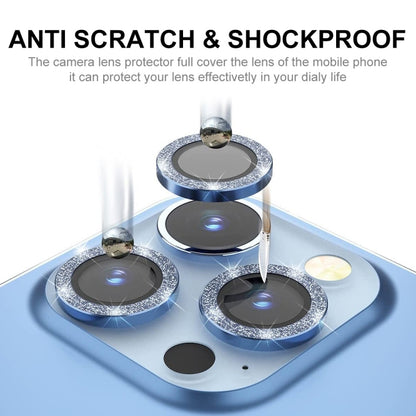 ENKAY Glitter Rear Lens Aluminium Alloy Tempered Glass Film For iPhone 13 Pro / 13 Pro Max, For iPhone 13 Pro / 13 Pro Max