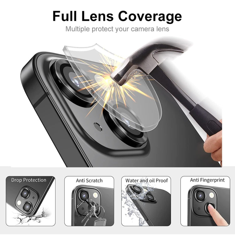 ENKAY 9H Rear Lens Aluminium Alloy Tempered Glass Film For iPhone 14 / 14 Max, For iPhone 14 / 14 Plus
