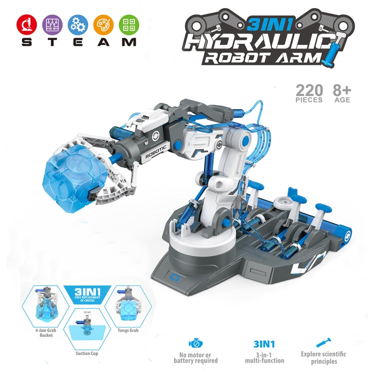 MoFun 101 Bras Robotique Hydraulique 3 en 1 Jouets Assemblés Scientifiques et Éducatifs, 101, 102
